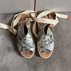 Sam Edelman ankle wrap espadrille sandals